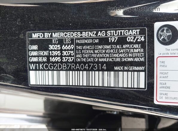 W1KCG2DB7RA047314 2024 MERCEDES-BENZ EQS 450+ Black ძრავის განყოფილების ხედი