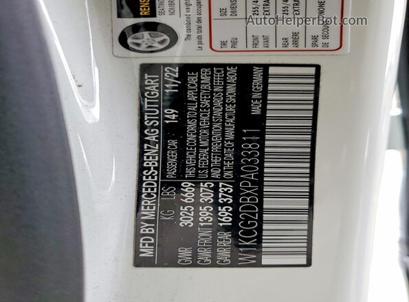 W1KCG2DBXPA033811 2023 MERCEDES-BENZ EQS White Engine compartment view