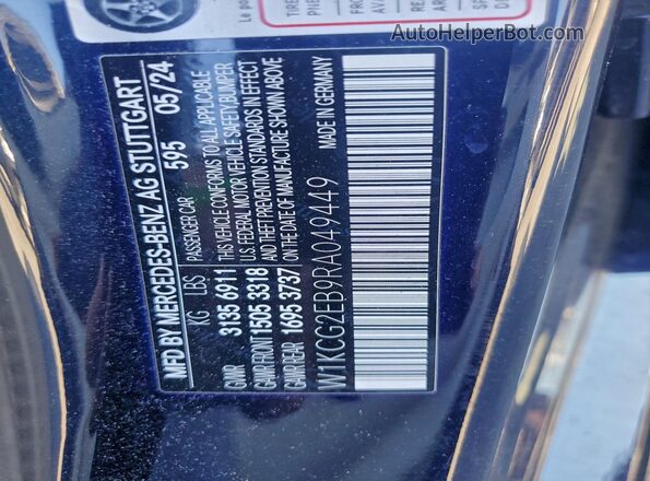 W1KCG2EB9RA049449 2024 MERCEDES-BENZ EQS Синий Вид подкапотного пространства