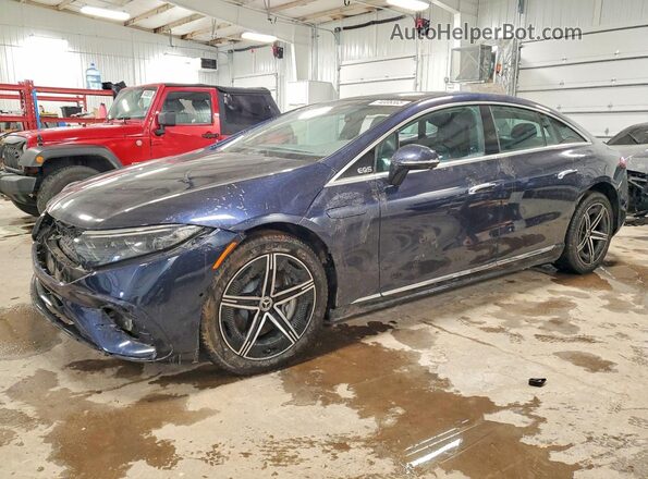 W1KCG4EBXNA021956 2022 MERCEDES-BENZ EQS Синий Передняя левая четверть