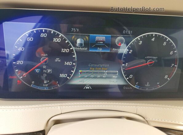 W1KUG8DB4LA532461 2020 MERCEDES-BENZ S Бежевый Вид щитка приборов