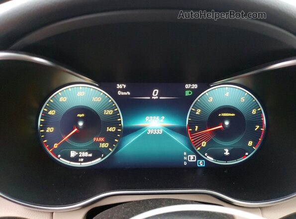 W1KWF8EB4MR649535 2021 MERCEDES-BENZ C Blue Vista del cuadro de instrumentos