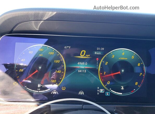 W1KZF8DB4MA943689 2021 MERCEDES-BENZ E Silver Вид щитка приладів