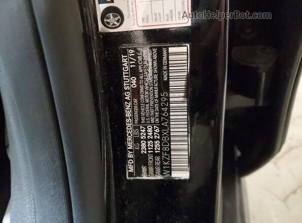 W1KZF8DBXLA764295 2020 MERCEDES-BENZ E Черный Вид подкапотного пространства