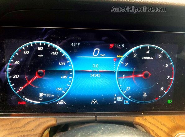 W1KZF8EB9PB189444 2023 MERCEDES-BENZ E Синий Вид щитка приборов