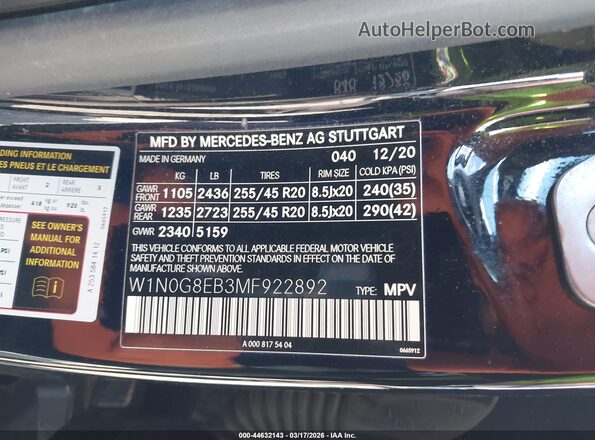 W1N0G8EB3MF922892 2021 MERCEDES-BENZ GLC 300 Черный Вид подкапотного пространства