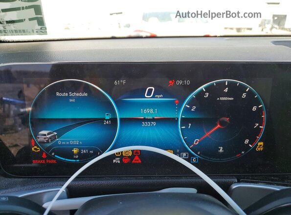 W1N4M4HB0PW281168 2023 MERCEDES-BENZ GLB-CLASS White Սարքավորումների վահանակի տեսք