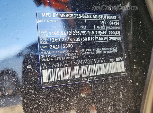 W1N4M4HB6RW376563 2024 MERCEDES-BENZ GLB-CLASS Черный Вид подкапотного пространства