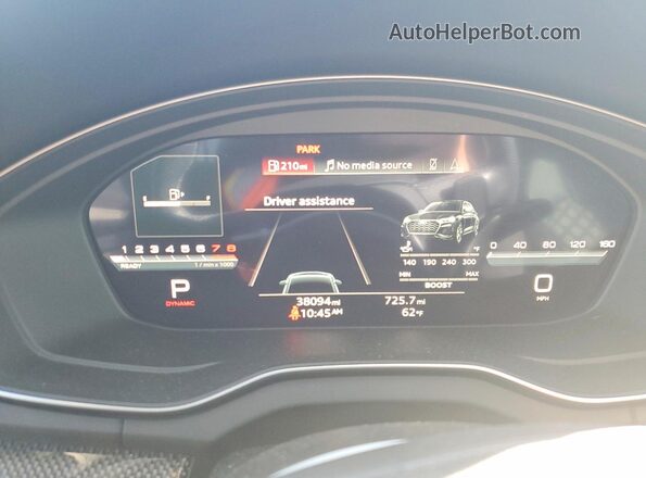 WA124AFY3P2070651 2023 AUDI SQ5 White Widok zestawu wskaźników