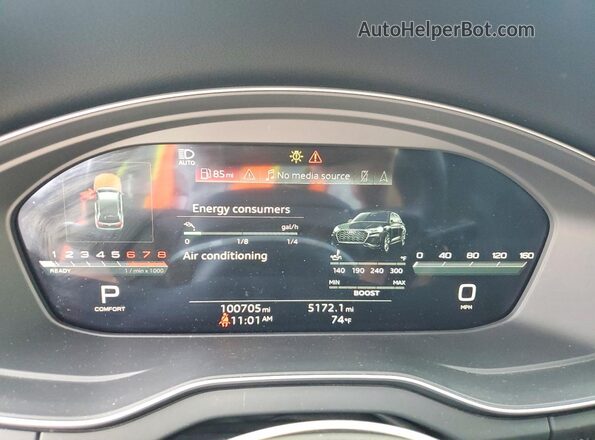 WA124AFY9N2087936 2022 AUDI SQ5 Черный Вид щитка приборов