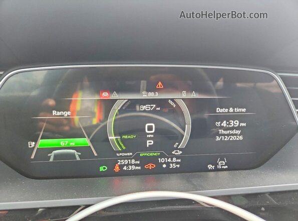 WA13ABGE9PB024202 2023 AUDI E-TRON Black Widok zestawu wskaźników