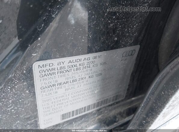 WA19NAF44HA047136 2017 AUDI OTHER Черный Вид подкапотного пространства