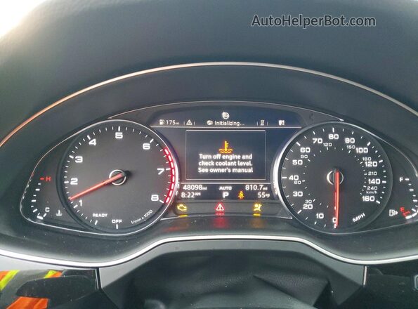WA1AAAF72KD014306 2019 AUDI Q7 Gray Instrument cluster view