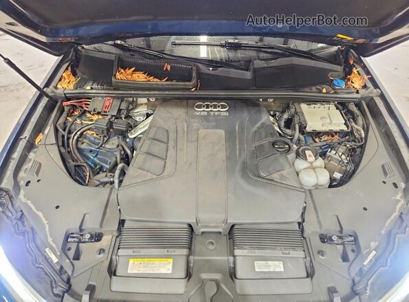 WA1AAAF76KD010405 2019 AUDI Q7 Бирюзовый Вид подкапотного пространства