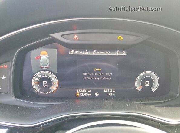 WA1AVAF11KD017312 2019 AUDI Q8 Серебряный Вид щитка приборов