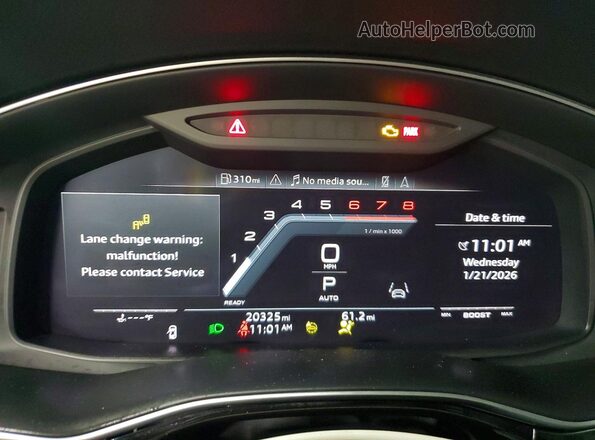 WA1AWBF10PD037206 2023 AUDI SQ8 Gray Vista del cuadro de instrumentos