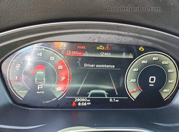 WA1B4AFY8N2029154 2022 AUDI SQ5 Silver Widok zestawu wskaźników