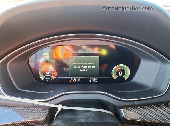 WA1B4AFY8N2045581 2022 AUDI SQ5 Синий Вид щитка приборов