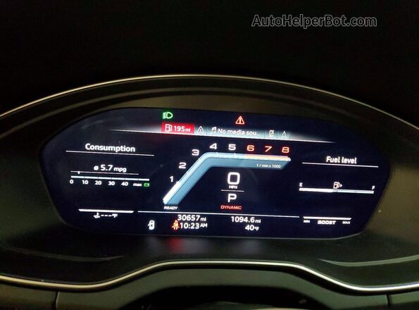WA1B4AFY8N2105505 2022 AUDI SQ5 Серебряный Вид щитка приборов