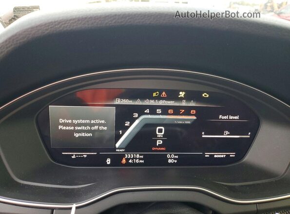 WA1B4AFYXR2007226 2024 AUDI SQ5 White Instrument cluster view