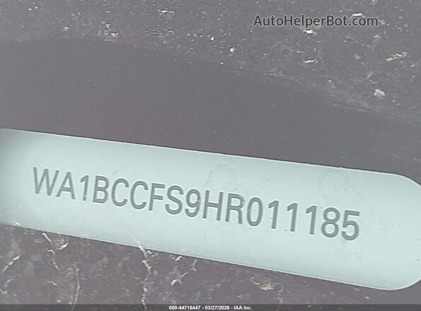 WA1BCCFS9HR011185 2017 AUDI Q3 Gray 