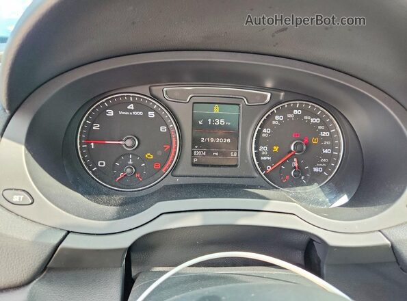 WA1BFCFSXGR000511 2016 AUDI Q3 Charcoal ხელსაწყოთა პანელის ხედი