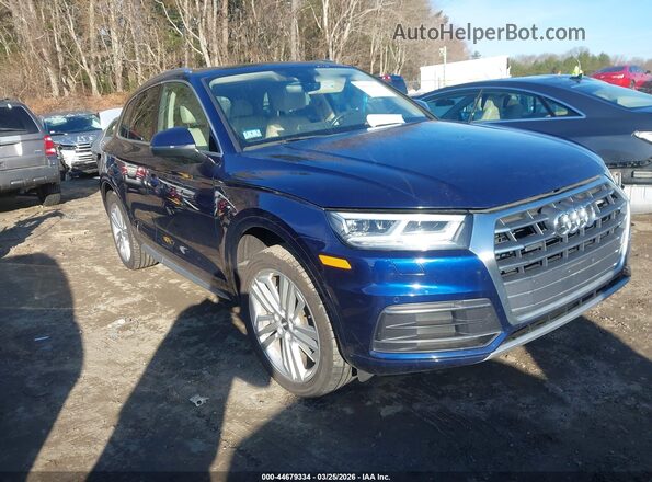 WA1BNAFY9J2000477 2018 AUDI Q5 Синий Передняя правая четверть