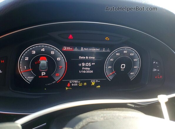 WA1BVAF18KD040977 2019 AUDI Q8 Gray Widok zestawu wskaźników