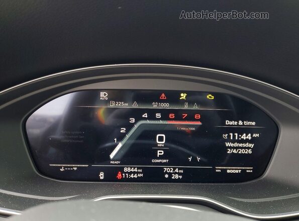 WA1C4AFY3R2024115 2024 AUDI SQ5 Gray Widok zestawu wskaźników