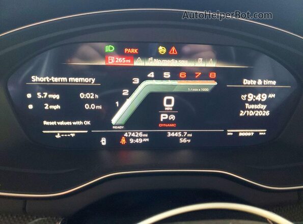 WA1C4AFY6M2046117 2021 AUDI SQ5 Серый Вид щитка приборов