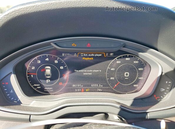 WA1CNAFY2K2125259 2019 AUDI Q5 Черный Вид щитка приборов