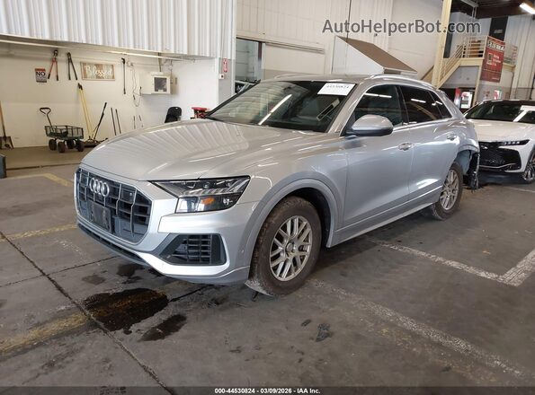WA1CVAF18KD043866 2019 AUDI Q8 Серебряный Передняя левая четверть