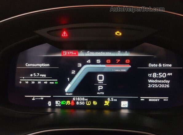 WA1CWBF19ND026257 2022 AUDI SQ8 Черный Вид щитка приборов