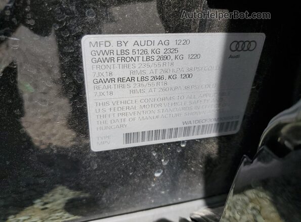 WA1DECF30M1065818 2021 AUDI Q3 Black Widok wnętrza 360 stopni
