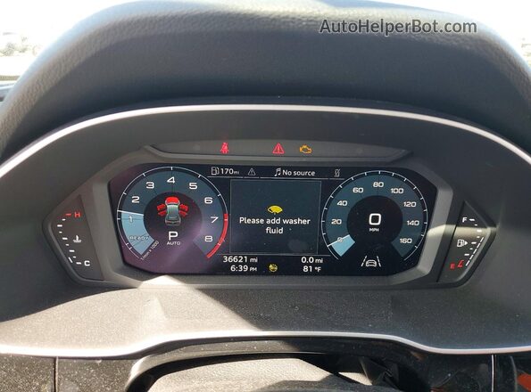 WA1DECF35N1039149 2022 AUDI Q3 Gray Instrument cluster view