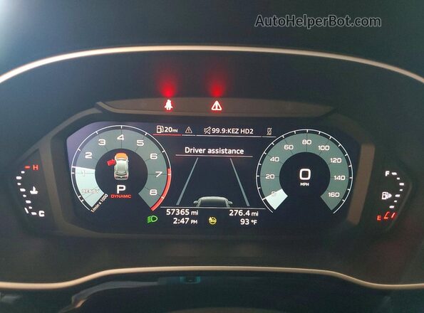 WA1DECF36N1029830 2022 AUDI Q3 White Vista del cuadro de instrumentos