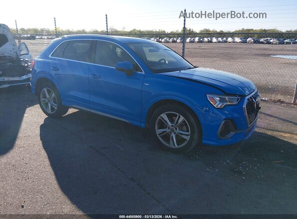 WA1EECF30L1022244 2020 AUDI Q3 Синий Передняя правая четверть
