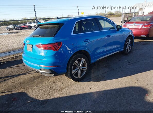 WA1EECF30L1022244 2020 AUDI Q3 Синий Задняя правая четверть