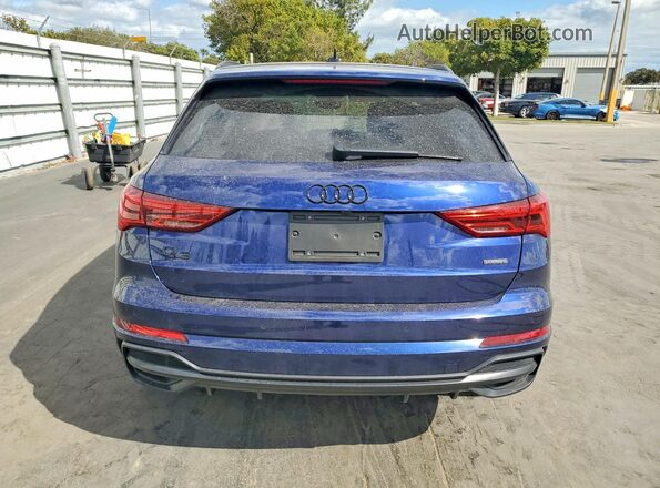 WA1EECF30N1030914 2022 AUDI Q3 Blue Widok z tyłu