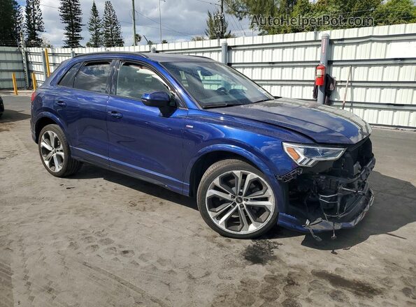WA1EECF30N1030914 2022 AUDI Q3 Blue Przód prawy