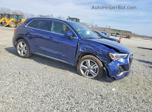 WA1EECF38N1056788 2022 AUDI Q3 Синий Передняя правая четверть