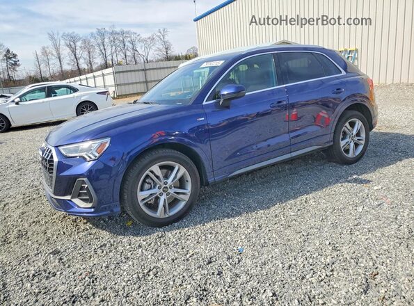 WA1EECF38N1056788 2022 AUDI Q3 Синий Передняя левая четверть