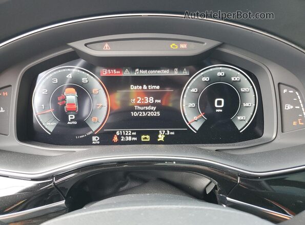 WA1EVAF14KD020254 2019 AUDI Q8 Silver Widok zestawu wskaźników