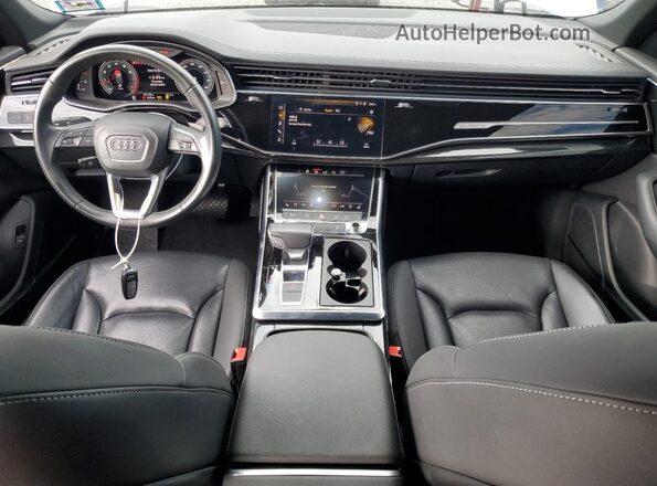 WA1EVAF14KD020254 2019 AUDI Q8 Silver Widok deski rozdzielczej