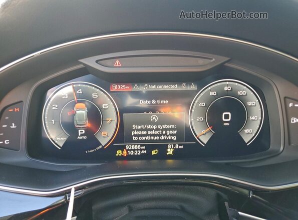 WA1EVBF12KD031288 2019 AUDI Q8 Black Սարքավորումների վահանակի տեսք