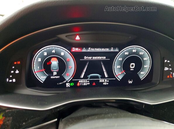 WA1EVBF15ND033170 2022 AUDI Q8 Black Widok zestawu wskaźników