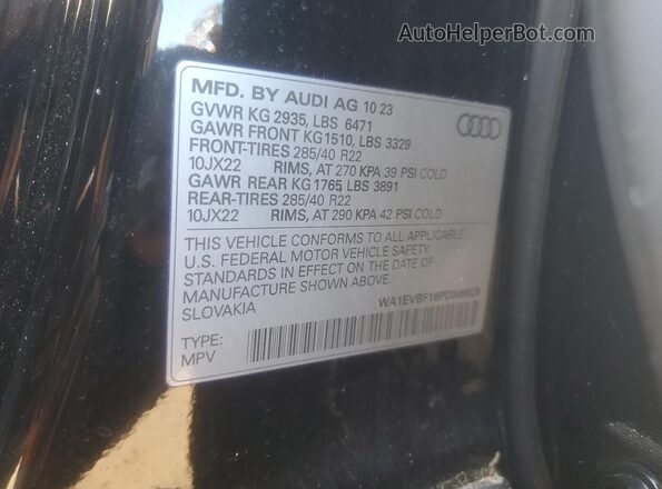 WA1EVBF16PD049929 2023 AUDI Q8 Черный Вид подкапотного пространства