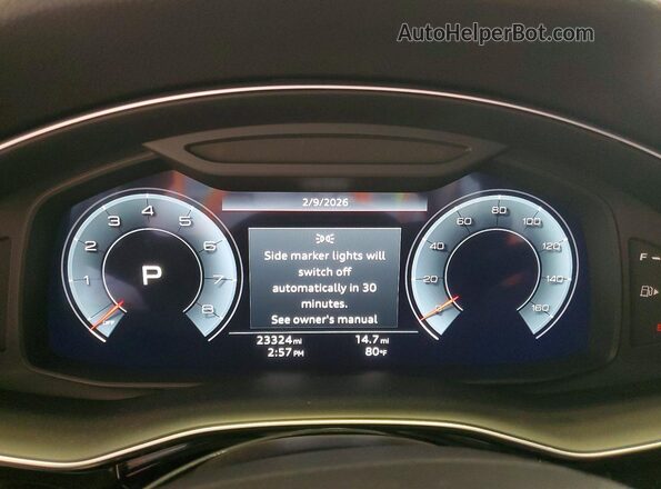 WA1EVBF1XND033679 2022 AUDI Q8 Blue Widok zestawu wskaźników