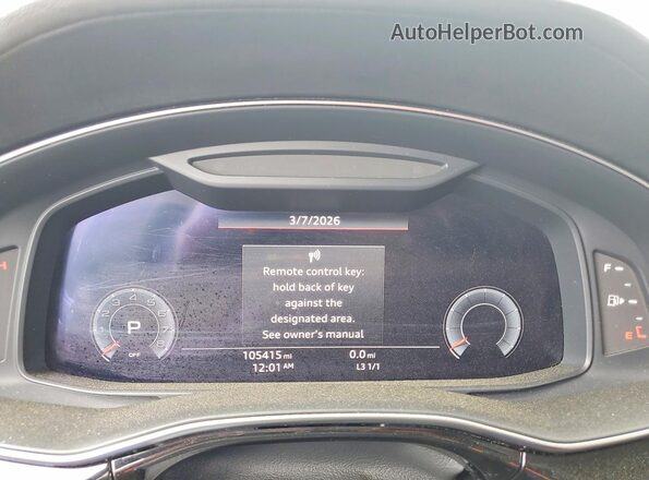 WA1FVAF1XLD026906 2020 AUDI Q8 White Вид щитка приладів