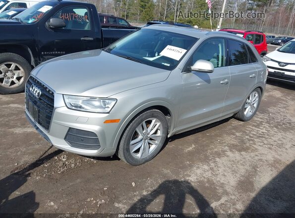 WA1JCCFS6HR000740 2017 AUDI Q3 Tan წინა მარცხენა ხედი სამი მეოთხედიდან